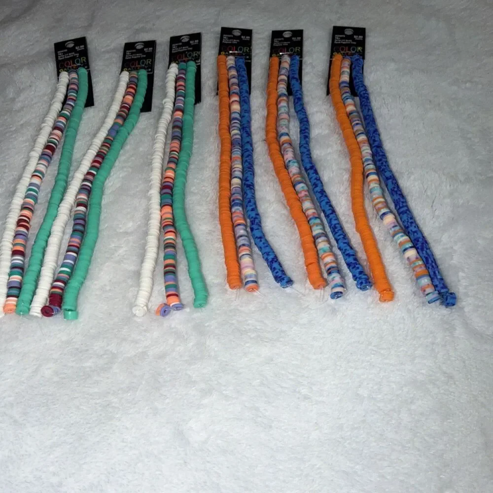 Vinyl Disc Beads 18 full strands of 200+ beads per strand New By Color Gallery